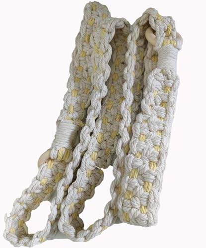 kiido Macrame Yoga Mat Carrying Strap [MAT NOT Included], Hand Woven Multi-use Strap/Carrier for Your Yoga Mat, Exercise Mat - color: Ivory