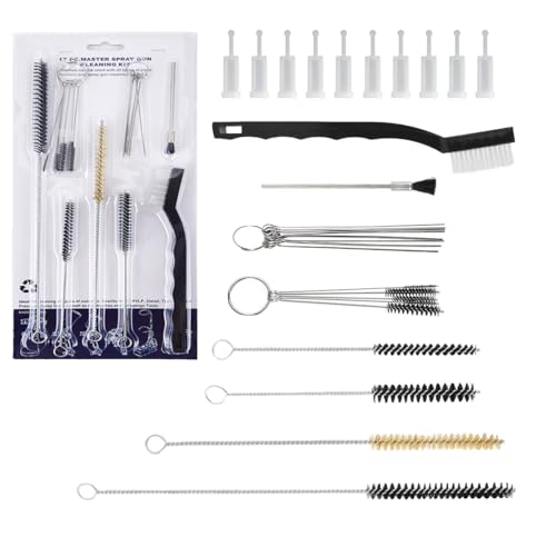 21 Pcs Spray Tool Cleaning Kit Airbrush Cleaning Kit,Multi Brushes | Paint Tool Cleaning Kit,With 10 Pcs HVLP Filters,Cleaning Spray Tools and Airbrushes,Extend the Life of Spray Tool
