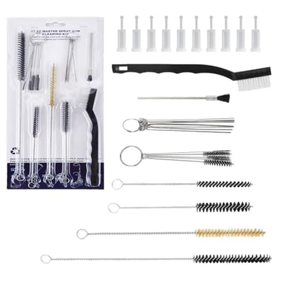 21 Pcs Spray Tool Cleaning Kit Airbrush Cleaning Kit,Multi Brushes | Paint Tool Cleaning Kit,With 10 Pcs HVLP Filters,Cleaning Spray Tools and Airbrushes,Extend the Life of Spray Tool