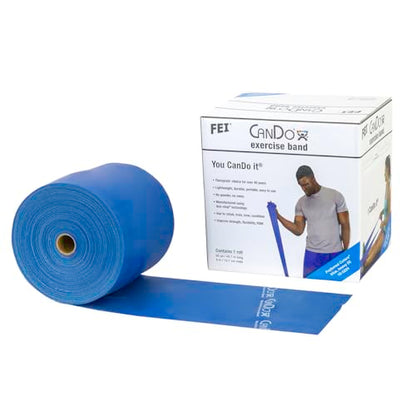 CanDo Low Powder Exercise Band - color: Blue: Heavy, size: 50 yard roll