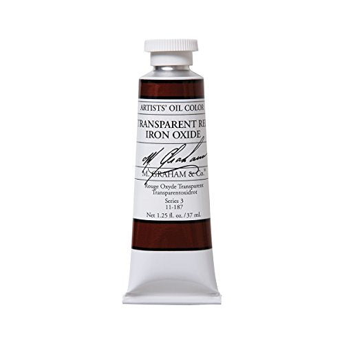 M. Graham & Co. Artist Oil Paint Transparent Red Iron Oxide 1.25oz/37ml Tube - color: Transparent Red Iron Oxide, size: 1.25 Fl Oz (Pack of 1)