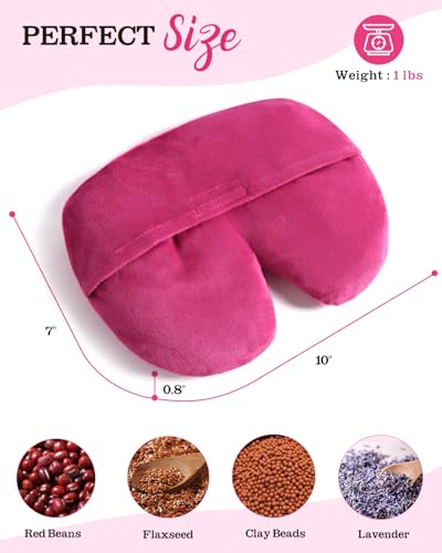 Weighted Sinus Mask, Warm Cold Compress Eye Mask for Dry Eyes, Migraine, Sinus Pressure Relief, Stress, Eye Pillow Microwavable Face Heating Pad for Puffy Eyes, Self-Care Gifts for Women - style: Face Pad-2