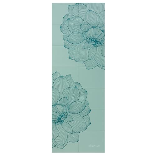Gaiam Foldable Yoga Mat, 2mm Icy Paisley - color: Serene Dahlias
