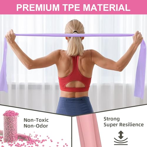 2Pcs Professional Resistance Bands. Latex-Free, Elastic Band, Work Out Bands, Stretch Bands for Working Out Women or Men, Exercise Bands Set for Physical Therapy, Yoga, Pilates