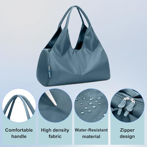 Forestfish Gym Bag For Women With Shoes Compartment & Wet Dry - color: Navy