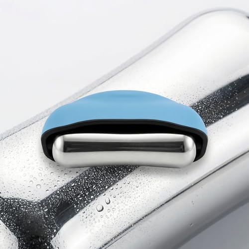 Cooling Massage Roller with Ergonomic Handle for Deep Tissue-Blue | 360° Easy-Glide Ice Massage Ball for Myofascial Release, Cold Therapy Roller Post-Workout Recovery & Muscle Pain Relief - color: Blue