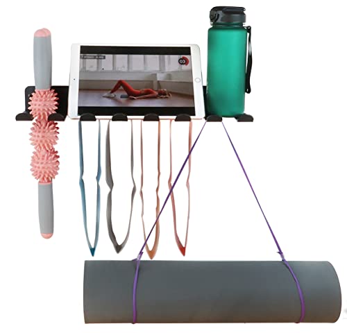 Multi-Purpose Storage Rack Resistance Bands Rack Gym Storage Rack Fitness Bands Rack Heavy Duty Rack for Resistance Bands, Straps, Jump Ropes, Foam Rollers, Chains, Weight Belts, Tools (M-17) - style: M-17"
