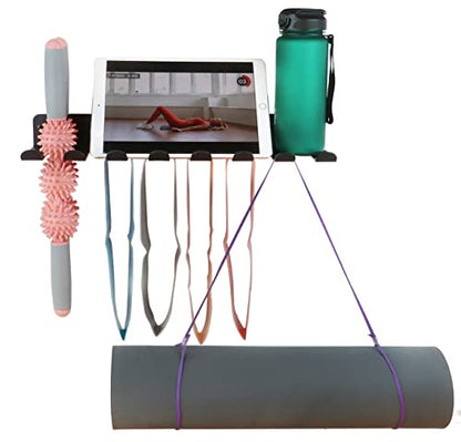 Multi-Purpose Storage Rack Resistance Bands Rack Gym Storage Rack Fitness Bands Rack Heavy Duty Rack for Resistance Bands, Straps, Jump Ropes, Foam Rollers, Chains, Weight Belts, Tools (M-17) - style: M-17"