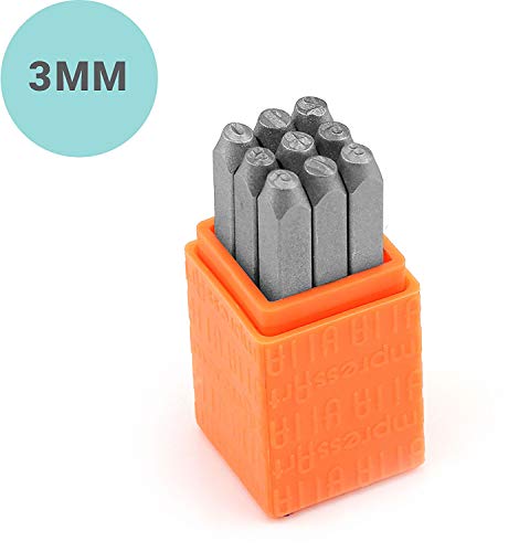 ImpressArt - Basic Sans Serif 3mm Number Metal Stamp Sets for Hand Stamping Projects & DIY Jewelry Stamping - color: Sans Serif (3mm), size: Numbers