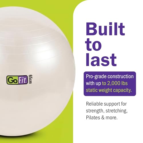 GoFit Stability Ball - color: White, size: 65 cm