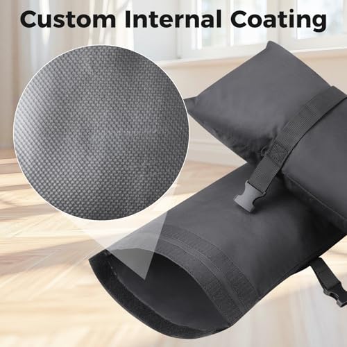 100 LBS Sand Bags for Weight (2-Pack), Umbrella Base Weight Sandbags | Heavy Duty Fillable Sandbags (Sand Not Included) for Trampoline, Poolside, Cantilever Umbrella Stands, Garden & Backyard - size: 2 X 50 LBS