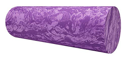 Gaiam Restore Foam Roller, Muscle Recovery, 18", High Density (Purple) | High-Density EVA Foam | Deep Tissue Massage | Pre & Post-Workout Muscle Recovery | Multiple Sizes | Home & Gym