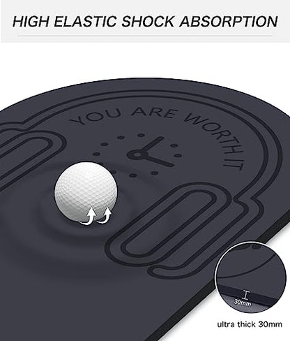 8/20/30mm Jump Rope Mat Fitness Exercise Mat Durable, Non-Slip, Workout Mats with Jump Rope & Carrying Bag for Home Gym Flooring (55"x 24") - color: Gray-30mm