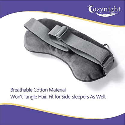 Cozynight Lavender Weighted Sleep Mask, 3D Light Blocking Eye Mask, Gray | Yoga,Dry Eyes, Headache, Migraine Relief ,Great Relaxation Gifts for Women, Men ,Aromatherapy Lavender Eye Pillow Gift - color: Gray