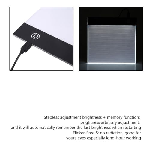 Anu Limen A5 LED Tracing Light Box, Adjustable Brightness Light Pad with USB Cable for Artists, Drawing, Sketching, Animation