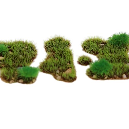 Kai Dream Miniature Static Grass and Stone Bush Clusters for Diorama, Train Landscape, Railroad Scenery, Wargaming (Spring Green) - color: Spring Green