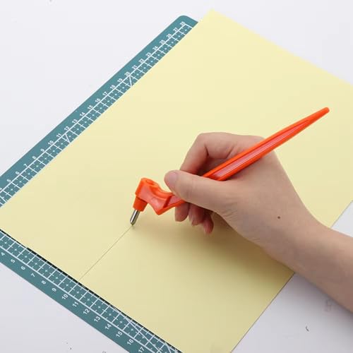 Craft Cutting Tools Set,A4 Cutting Mat,Craft Cutting Knives with 3 different 360 Degree Rotating Blades Stainless Steel Cutter Pen for DIY Crafts Stencils Scrapbooks (Orange）