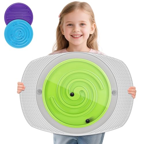 Balance Board Maze for Kids Sensory Training - 20" Wobble Board to Develop Coordination & Reduce Screen Time - 3 Difficulty Levels for More Fun - Maximum Load 130lbs - Meaningful Gift for Children