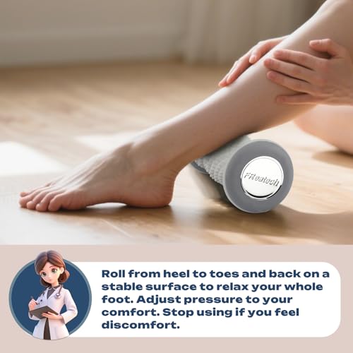 FREATECH Foot Massager Roller with 459 Spiky Massage Points, Durable PP Material, Plantar Fasciitis Relief, Deep Massage for Heel & Arch Pain, Reflexology Acupressure Tool for Muscle Relaxation