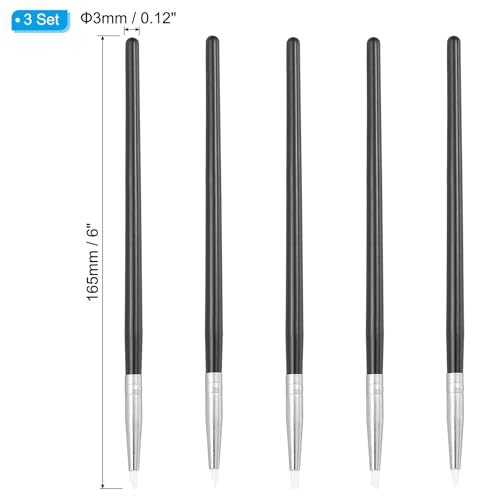 PATIKIL Silicone Clay Sculpting Tool, 15 Pcs Clay Shaping Tool Soft Rubber Modeling Dotting Tool for Pottery Clay Craft Painting Nail Rock, Black/White (3mm) - color: Black/White, size: 3mm