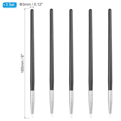 PATIKIL Silicone Clay Sculpting Tool, 15 Pcs Clay Shaping Tool Soft Rubber Modeling Dotting Tool for Pottery Clay Craft Painting Nail Rock, Black/White (3mm) - color: Black/White, size: 3mm