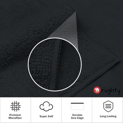 Orighty 24-Pack Black Hand Towels, 16x29 inch Microfiber Gym Towels - color: Black, size: 16 x 29 Inches (24 Pack)