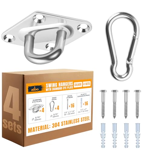Albo Diamond Plate 2650lbs Swing Hangers - color: Silver