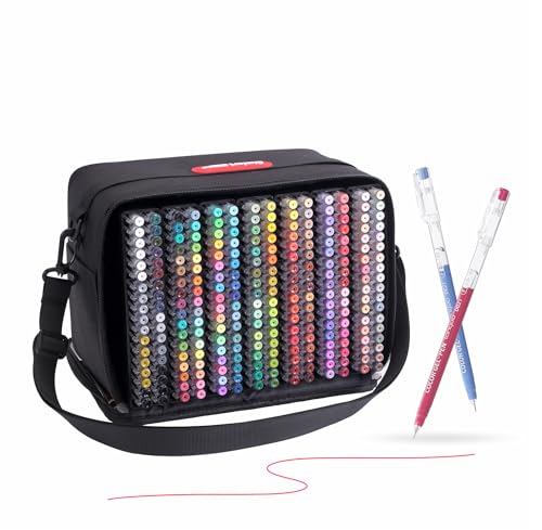 languo 252 Pcs Acrylic Gel Pens for Coloring, 234 Colors, 0.6mm Fine Tip | Colored Pens with Portable Storage Bag, Smooth Ink Flow, Vibrant Colors, Great for Drawing, Journaling, Doodling, DIY Crafts - color: 252 Pcs/234 Colors Set