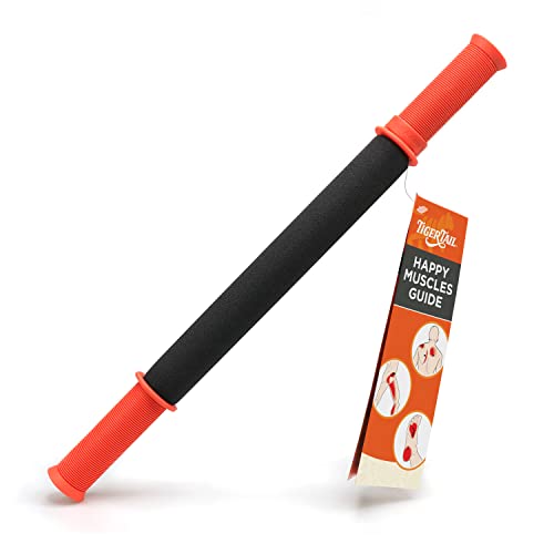 Tiger Tail 18in Massage Stick Portable Roller, Handheld, Deep Tissue Foam Roller, Body Massage and Myofascial Release Tool for Legs, Neck, Calves, Thighs, Shins & Back, The Original 18, Made in USA - size: 18 Inch The Original