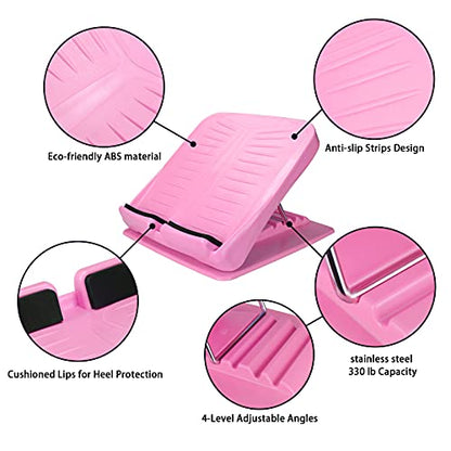 Elfzone Slant Board Calf Stretcher Adjustable 4-Level Incline Wedge