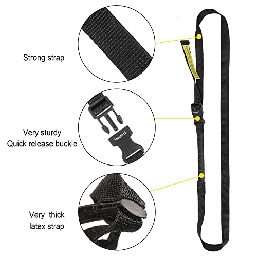 Ayaport Utility Straps with Buckle Quick-Release Adjustable Nylon Straps Black 4 Pack (Stretch-0.75"x48") - size: 0.75"x48"