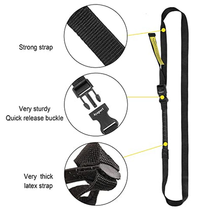 Ayaport Utility Straps with Buckle Quick-Release Adjustable Nylon Straps Black 4 Pack (Stretch-0.75"x48") - size: 0.75"x48"