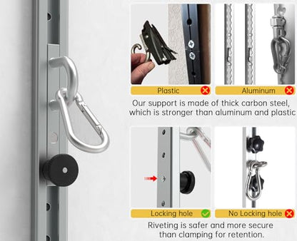 Resistance Band Wall Anchor with Automatic Locking Function, 40" Adjustable Resistance Band Wall Mount System, Multi-Functional, Home Gym Solution for Strength Training, Workout Goals | 100+ Exercises