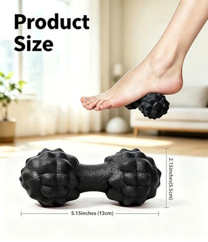 Peanut Foot Massage Ball Deep Tissue Myofascial Release Tool for Plantar Fasciitis Relief Dual Trigger Point Massager for Tight Muscles Fascia Ball for Home Office Gym Travel Blackroller - color: Blackroller