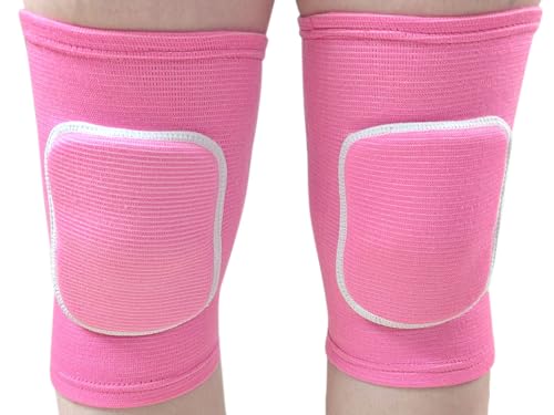 YYaaloa 3Pairs Knee Pads Sponge Knee Brace Breathable Flexible Elastic Knee Support for Volleyball, Dancing, Football, Yoga, Basketball, and Skating (Medium, Pink 3Pairs) - color: Pink 3Pairs