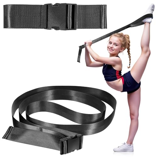 Physical Therapy Strap, Extremity Mobilization Belt, Manual Traction Strap, Adjustable Stretch Straps for Stretching Yoga Leg Shoulder Exercise - color: Black