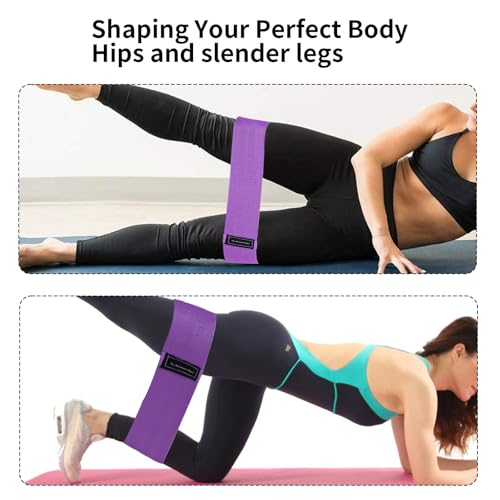 Exercise Resistance Bands for Legs Butt, Fabric Loop Bands Yoga