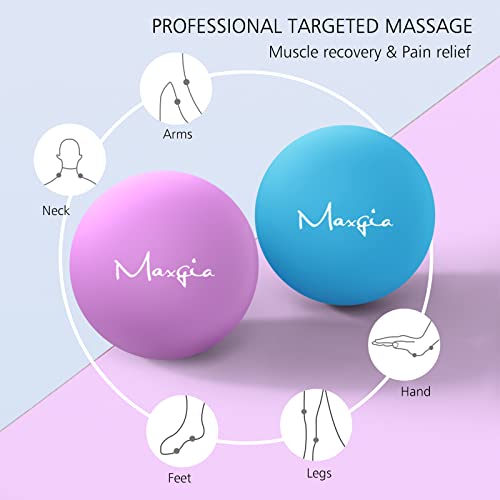 5.1cm(2인치) 미니 마사지 볼, 손바닥, 손, 발, 다리, 목, 등, 트리거 포인트 근육 테라피 볼, 근막 이완, 족저근막염, 퍼플 - color: 퍼플.