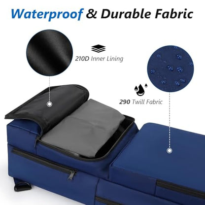 VISEMAN Yoga Mat Bag Carrier Waterproof Yoga Backpack with Multi Pockets, Lightweight Adjustable Yoga Bag for Mat, Yoga Blocks, Yoga Accessories - color: Navy Blue