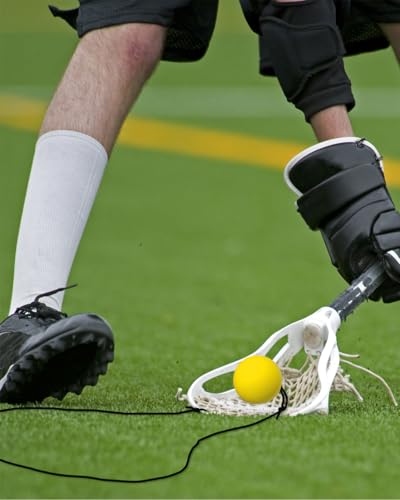 Lacrosse Trainer Ball with 2 Elastic Ropes - color: Yellow