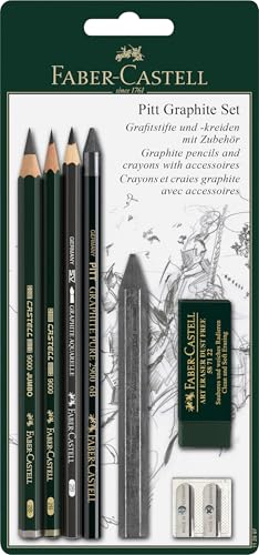 Faber-Castell PITT Graphite Master Set,Grey,7 Piece Set - style: Pitt Graphite Set