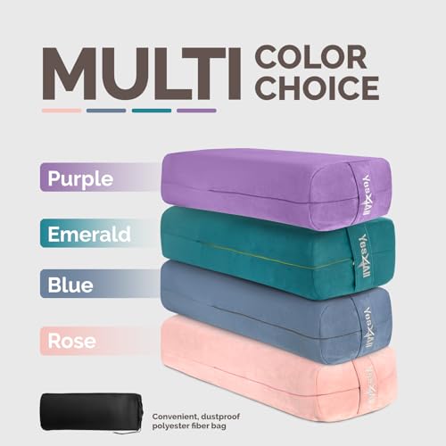 Yes4All Triple-Layer Sponge Yoga Bolster Pillow for Restorative Yoga & Meditation - Versatile Yoga Support Pillow, Balance & Poses Modification - color: D. Purple