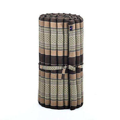 Leewadee Thai Roll Mat 75 x 28 inches Kapok Firm - color: Sf10 - Brown, size: M: 75x28"