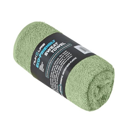 NUKURA 12” x 40” Gym Sweat Towel, 450 GSM, 100% Cotton, High Absorbency, Extra Soft & Quick Dry Workout, Yoga, Fitness, Pickleball, Running Neck Towel – Sage Green - color: Sage Green