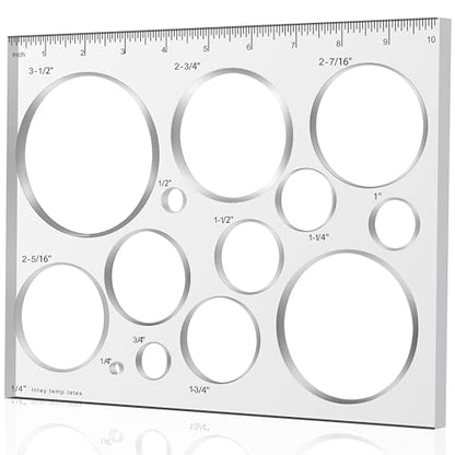 10 * 7.9 inches 13 in 1 Router Jig Kit for Woodworking - Bowtie, Circle Inlay & Decorative Templates - style: 1 Pack Circle