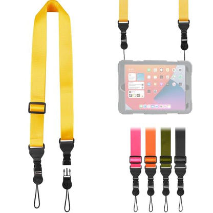 FIEIL Adjustable Shoulder Strap, Nylon Camera Strap, Comfortable Neck Strap for iPad, Cellphone Tablet, Camera, Laptop, Binocular, Luggage Bag (Bright Yellow Universal Lanyard) - color: Bright Yellow