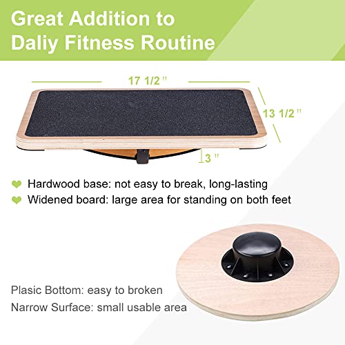 StrongTek Professional Wooden Balance and Adjustable Slant Board Set – Ideal for Core Strength, Stability, and Flexibility Training