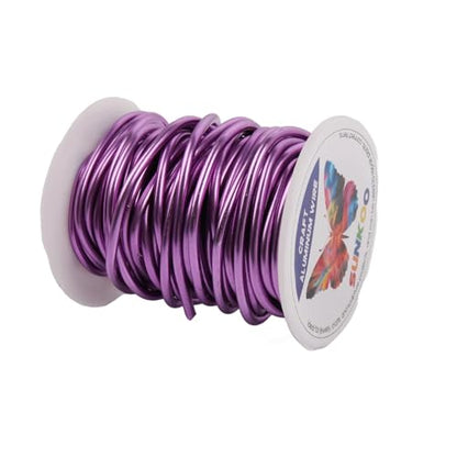Aluminum Craft Wire,8 Gauge (3mm) Lavender Bendable Wire,32 Feet Continuous Roll for Jewelry Making,Sculpting,Floral & Armature Projects - size: 8 Gauge 32FT, style: Lavender
