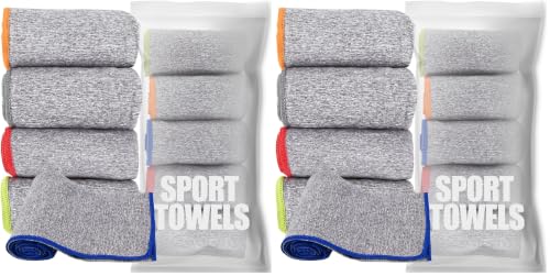 Microfiber Quick Dry Gym Towel, Lint Free Odor-Free Absorbent Fiber, Fast Drying, Men & Women Workout Gear for Body Sweat, Working Out, Towels (Grey, 5Pack - 16 * 27Inch) (Pack of 2) - color: Grey, size: 5Pack - 16*27Inch (Pack of 2)