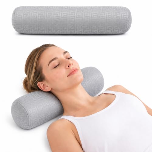 Neck Roll Pillow, Cervical Neck Pillow Bolster Pillow for Sleeping - color: Slate Gray